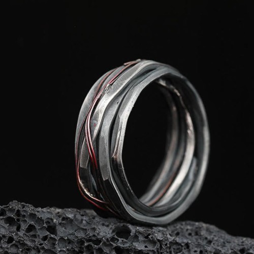 999 Silver Copper Braid Protection Ring 999 Silver Copper Braid Protection Ring