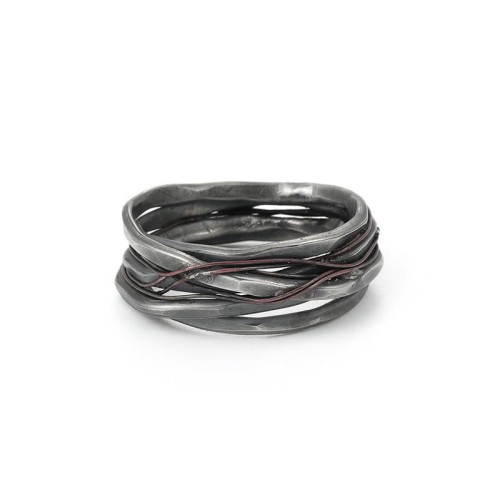 999 Silver Copper Braid Protection Ring 999 Silver Copper Braid Protection Ring