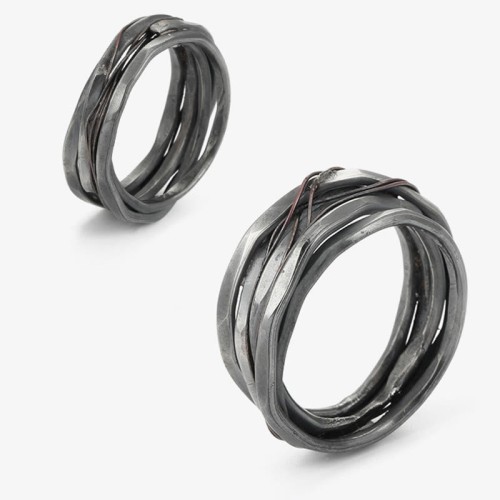 999 Silver Copper Braid Protection Ring 999 Silver Copper Braid Protection Ring