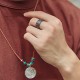 Retro 999 Silver Copper Protection Ring