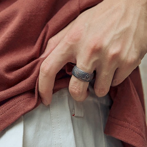 Retro 999 Silver Copper Protection Ring