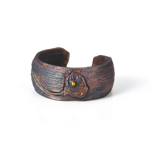 Retro 999 Silver Copper Protection Ring