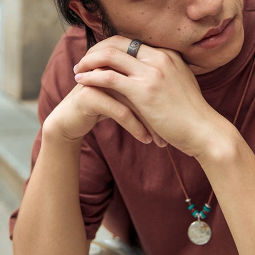 Retro 999 Silver Copper Protection Ring