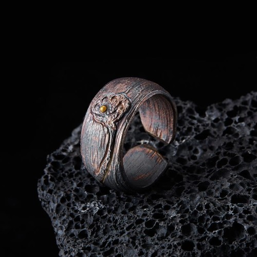 Retro 999 Silver Copper Protection Ring