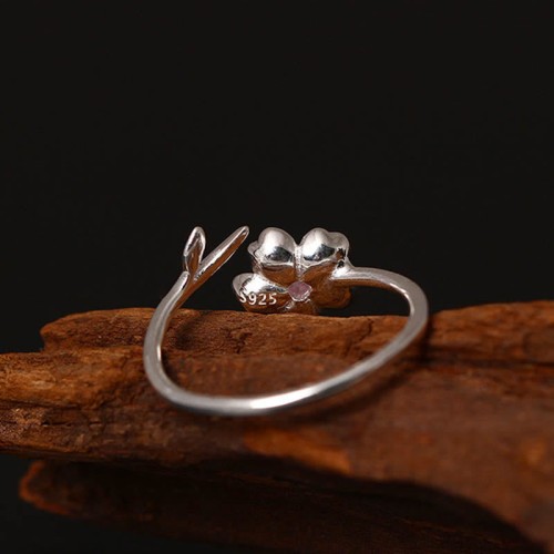925 Silver Cherry Blossom Blessing Ring 925 Silver Cherry Blossom Blessing Ring