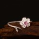 925 Silver Cherry Blossom Blessing Ring 925 Silver Cherry Blossom Blessing Ring