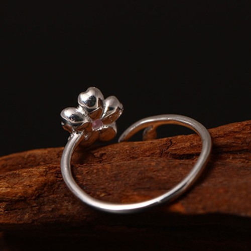 925 Silver Cherry Blossom Blessing Ring 925 Silver Cherry Blossom Blessing Ring