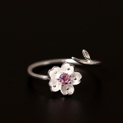 925 Silver Cherry Blossom Blessing Ring 925 Silver Cherry Blossom Blessing Ring