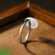 Chalcedony Bamboo Leaf Adjustable Ring Chalcedony Bamboo Leaf Adjustable Ring