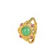 Green Chalcedony Hollow Strength Adjustable Ring Green Chalcedony Hollow Strength Adjustable Ring