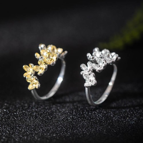 925 Silver Osmanthus Fragrans Ring 925 Silver Osmanthus Fragrans Ring