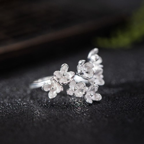 925 Silver Osmanthus Fragrans Ring 925 Silver Osmanthus Fragrans Ring