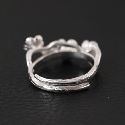 925 Silver Plum Blossom Calm Ring 925 Silver Plum Blossom Calm Ring