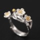 925 Silver Plum Blossom Calm Ring 925 Silver Plum Blossom Calm Ring