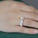 925 Silver Plum Blossom Calm Ring 925 Silver Plum Blossom Calm Ring