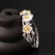 925 Silver Plum Blossom Calm Ring 925 Silver Plum Blossom Calm Ring