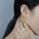 925 Silver Plum Blossom Calm Ring 925 Silver Plum Blossom Calm Ring