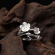 925 Silver Plum Blossom Balance Ring 925 Silver Plum Blossom Balance Ring
