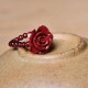 Cinnabar Rose Garnet Focus Ring