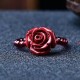 Cinnabar Rose Garnet Focus Ring