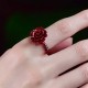 Cinnabar Rose Garnet Focus Ring