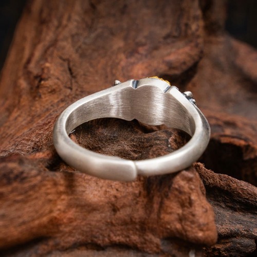 925 Silver Plated Gold Bodhisattva Tara Protection Ring 925 Silver Plated Gold Bodhisattva Tara Protection Ring