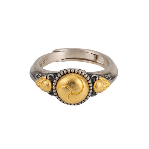 925 Silver Gold Plated Skeleton Balance Ring 925 Silver Gold Plated Skeleton Balance Ring