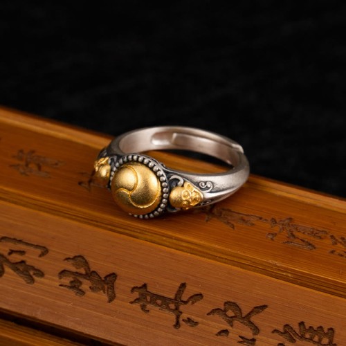 925 Silver Gold Plated Skeleton Balance Ring 925 Silver Gold Plated Skeleton Balance Ring