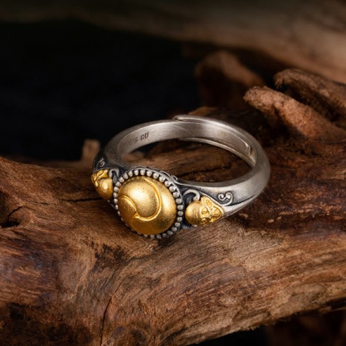 925 Silver Gold Plated Skeleton Balance Ring 925 Silver Gold Plated Skeleton Balance Ring