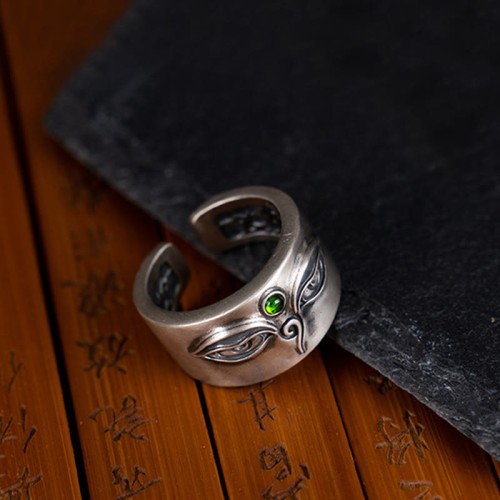 925 Silver Bodhisattva Tara Calm Ring 925 Silver Bodhisattva Tara Calm Ring