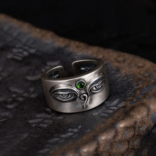 925 Silver Bodhisattva Tara Calm Ring 925 Silver Bodhisattva Tara Calm Ring