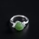 925 Silver Jade Green Rose Luck Ring 925 Silver Jade Green Rose Luck Ring