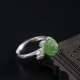 925 Silver Jade Green Rose Luck Ring 925 Silver Jade Green Rose Luck Ring