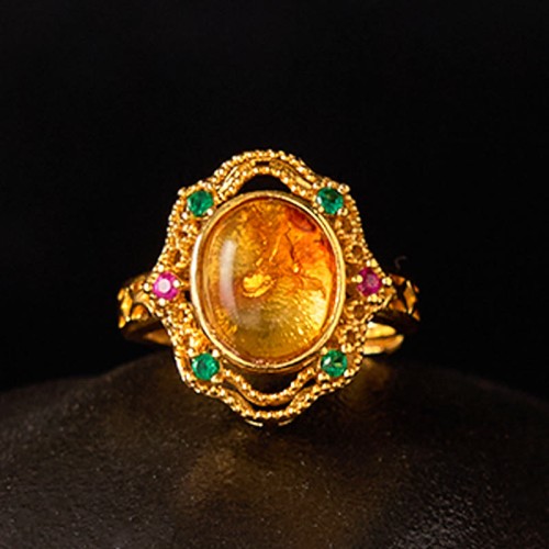 Amber Hollow Lace Confidence Ring Amber Hollow Lace Confidence Ring