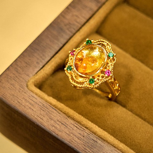 Amber Hollow Lace Confidence Ring Amber Hollow Lace Confidence Ring