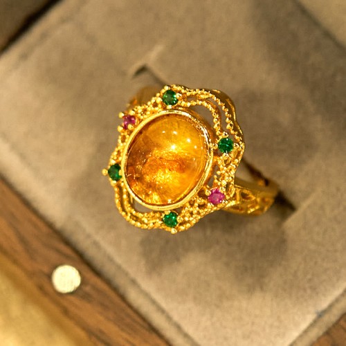 Amber Hollow Lace Confidence Ring Amber Hollow Lace Confidence Ring