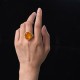 Amber Flower Pigeon Focus Ring