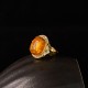 Amber Flower Pigeon Focus Ring