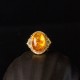 Amber Flower Pigeon Focus Ring