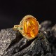 Amber Flower Pigeon Focus Ring