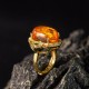 Amber Flower Pigeon Focus Ring
