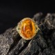 Amber Flower Pigeon Focus Ring