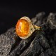 Amber Flower Pigeon Focus Ring