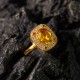Amber Flower Diamond Confidence Ring Amber Flower Diamond Confidence Ring