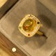 Amber Flower Diamond Confidence Ring Amber Flower Diamond Confidence Ring