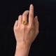 Amber Flower Diamond Confidence Ring Amber Flower Diamond Confidence Ring