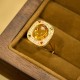 Amber Flower Diamond Confidence Ring Amber Flower Diamond Confidence Ring