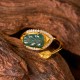 Copper Plated Gold Jade Leaf Prosperity Ring Copper Plated Gold Jade Leaf Prosperity Ring