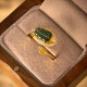 Copper Plated Gold Jade Leaf Prosperity Ring Copper Plated Gold Jade Leaf Prosperity Ring