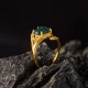Copper Plated Gold Jade Leaf Prosperity Ring Copper Plated Gold Jade Leaf Prosperity Ring